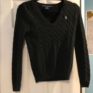 Ralph Lauren cotton cable v- neck